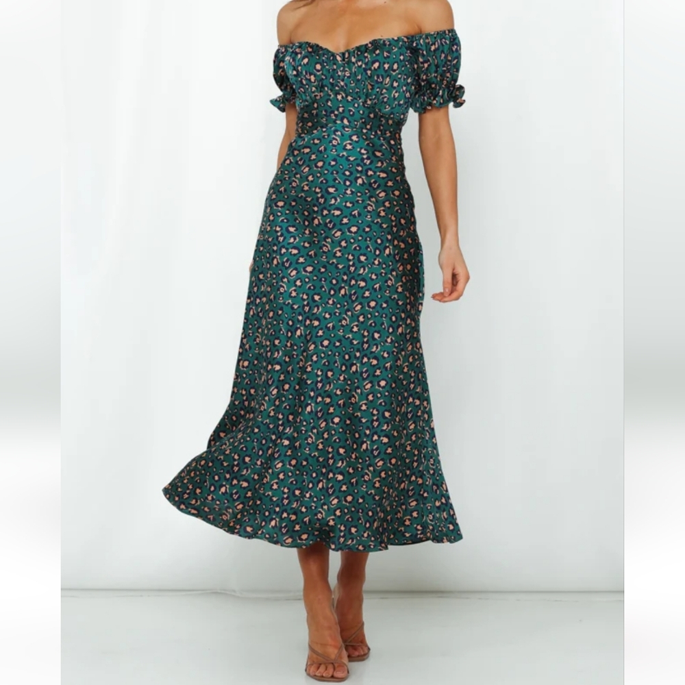 Hello Molly green maxi dress XS